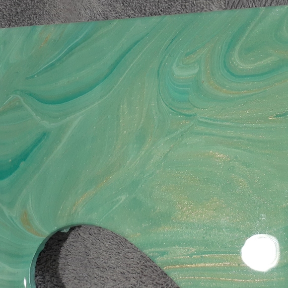 Hand Crafted Heart Picture Frame Wooden Resin Hand Painted Essential Home Decor - Picture 2 of 6